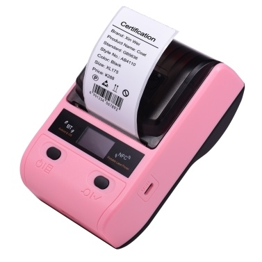 DP23 58mm Portable Thermal Printer Wireless Shipping Express Printer for Shipping Package Price Tag Labels USB NFC BT Connection Support ESC/POS Command 1D 2D Bar-code Address Label Compatible with Wi