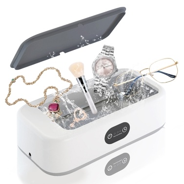 Sonic Wave Jewelry Cleaner 49kHz Professional Cleaner Machine with One Button Control 3-Level Timer and Digital Screen 640ml 304 Stainless Steel Inner Tank