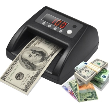Mini UV Counterfeit Bill Detector EUR USD GBP Money Counter