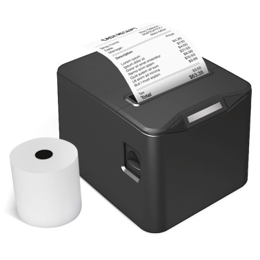 Bisofice Thermal Receipt Printer 80mm Desktop Direct Thermal Printing USB+LAN Connection High Speed with Auto Cutter Large Paper Bin