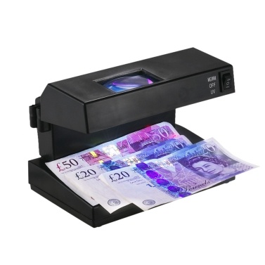 Portable Desktop Counterfeit Bill Detector Support Ultraviolet UV and Watermark Detection