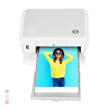 HPRT CP4000L Portable Full Color Photo Printer Mini Househeld Thermal Sublimation Printer 4x6 Inch 300dpi AR Printing WiFi Connection Automatic Lamination with 1pc Color Ink Cartridge & 54 Sheets Phot