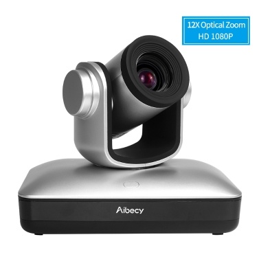 Aibecy Full HD 1080P Video Conference Cam 12X Optical Zoom Auto Focus USB2.0 PTZ