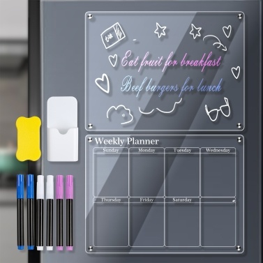 Clear Acrylic Magnetic Weekly and Blank Planning Board for Fridge Calendar 40*30cm
