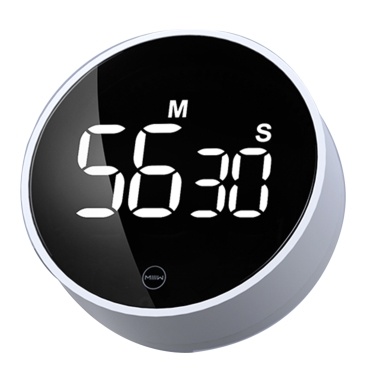 MIIIW S02 Digital Kitchen Timer LED Display Magnetic Countdown Countup Timer for Classroom Cooking Exercise Rotary Visual Timers for Kids Seniors