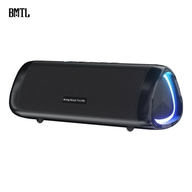 BT Speaker with Clear Sound Wireless Stereo Speaker Built-in 2 Speakers LED Lights IPX6 Waterproof Portable Speaker for Party Outdoors