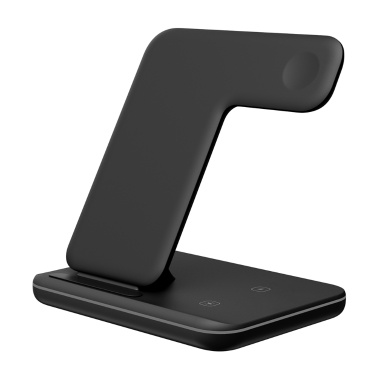 Z5A Wireless Charger 3 in 1 Charger Compatible with Phones Watches Earphones Fast Charging Station with Type-C Interface Wireless Charging Stand Black