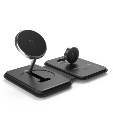 D302 3-In-1 Mag-Safe Magnetic Wireless Charging Station - Compact & Foldable