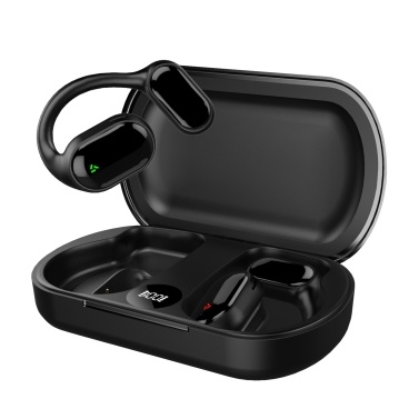 XG33 BT5.3 Open Air Conduction Earphones - Single-Ear Headphones with Digital Display (Black)