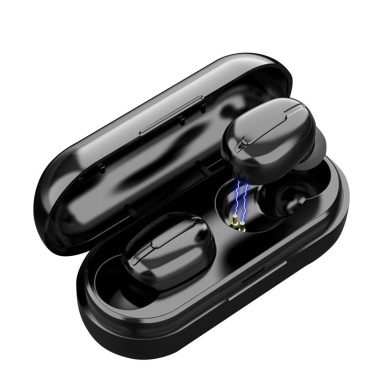 L13 TWS In-Ear BT Earphones with Deep Bass Noise Reduction Headphones Waterproof Sport Earbuds HD Call Headsets with MIC Compatible with iOS Android Black