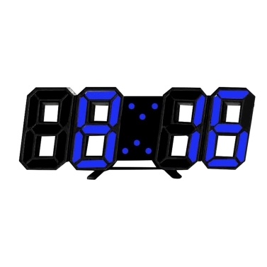 3D Led Wall Clock Date Temperature Display Digital Alarm Clock for Home Living Room Office Warehouse