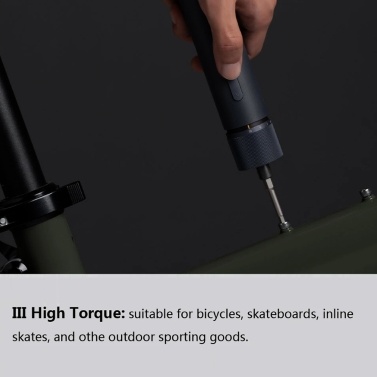 HOTO Straight Handle Electric Screwdriver Kit w/12pcs 50mm S2 Steel Bit/3 Speed/1500mAh Rechargeable/Stroage Box/LED Ring Light