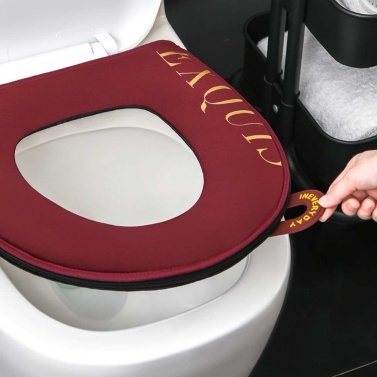 INUO Universal Soft Fabric Toilet Seat Cover Comfortable Washable Warm Toilet Seat Mat Toilet Lid Cushion Pad Bathroom Supplies