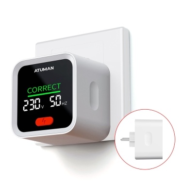 ATuMan ST2 Socket Tester Smart Socket Detector with LCD Backlit Display for Home