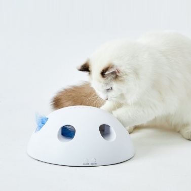 PETKIT Interactive Cat Toy Electronic Automatic Cat Toys with Random Rotating Feather Pop and Realistic Mouse Sound for Cats/15 Minutes Auto-Shut Off Pet Kitten Stimulation Toys