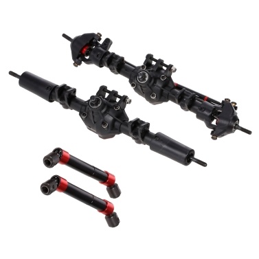 RC Car Front and Rear Bridge Axle Transmission Bridge with Differential 2pcs Metal Drive Shafts