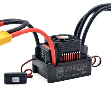 120A ESC with BEC XT60 Plug 3-6S Lipo Waterproof Brushless ESC for 1/8 RC Car Off-road Crawler Car Electronic Speed Controller