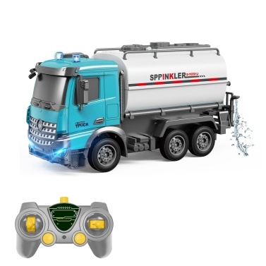 1/14 Electric Remote Control Crane Truck Construction Vehicles Toys with Lights and Music One-Key Demonstration Lifting Arm Engineering Car