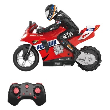 1/6 2.4G Remote Control Stunt Motorcycle Self Balancing Stunt Motorcycle Turning in Place/Self Stabilizing Balance/360 ° Drift
