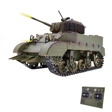 G2080 1/16 Full-scale Remote Control Tank Toys Simulated Sound and Motion 360 Degree Rotation with Dual Flow High Power Wave Box