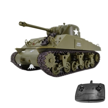 1:30 2.4GHz Remote Control BattleTank Car with 320 ° Rotatable Turret Infrared Combat System Simulated Sound and Lighting
