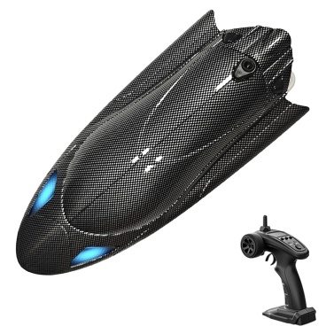2.4G 40km/h Remote Control Boat with Capsize Reset Function LED Light High-Speed Electric Speedboat Toy