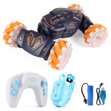 2.4GHz Double-Sided Driving 360-Degree Flips Rotating Car Toy with Lights Music Gesture Sensing Remote Control Car