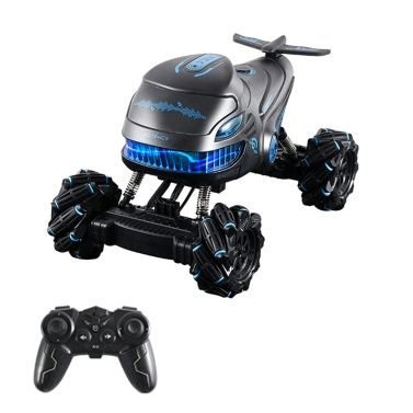 2.4GHz 360-Degree Rotating Car Toy with Light Sound Effect 4WD Remote Control Spray Toy