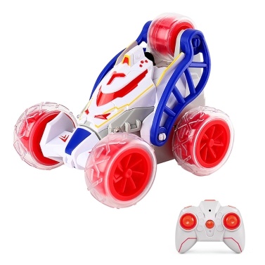 2.4GHz 360-Degree Rotating Car Toy Remote Control Stunt Car with Lights Music