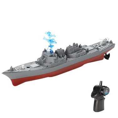 2.4G Remote Control Boat Waterproof High-Speed Simulation Ship Warship Model Rechargeable Mini Battleship Toy