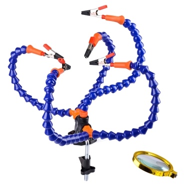 Helping Hands Soldering Station Table Clamp Soldering Station PCB Holder With 5 Flexible Arms for RC Drone Car Models Soldering