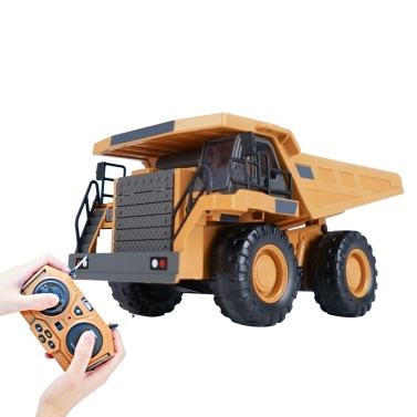 1/24 2.4GHz 9CH RC Dump Truck RC Construction Truck Engineering Vehicles Educational Toys with Light Music