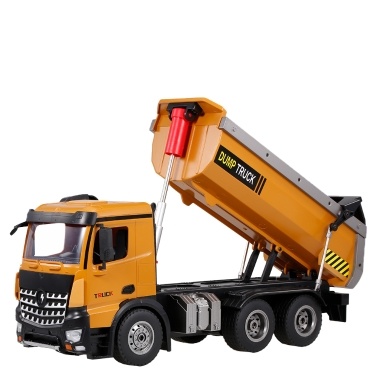 Wltoys 14600 2.4Ghz 1/14 Scale RC Dump Truck RC Construction Vehicle Toy with LED Lights and Simulation Sound for Kids