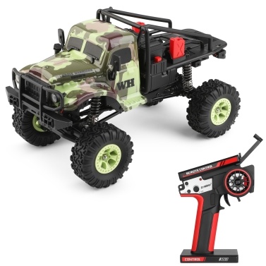 WLtoys 184021 Remote Control Car 1/18 2.4GHz 4WD Military Truck Remote Control Vehicles Model Two Speed with LED Searchlight