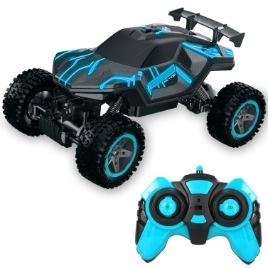 2.4GHz 1/16 4WD RC Rock Crawler LED One Key Spray RC Car Off-road Climbing Car Toy