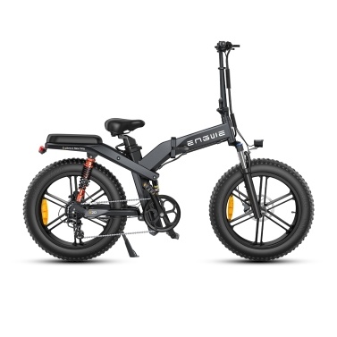 ENGWE X20 Ebike 20*4.0 inch Fat Tire 750W Integrated Wheel Motor All-terrain Full Suspension Folding Electric Bike 114km Assisted Range 14.4Ah & 7.8Ah Dual Battery