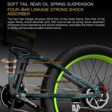 BEZIOR X1000 1000W 26 Inch Folding Power Assist Electric Bicycle