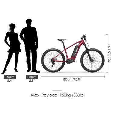 YADEA YS500 27.5 Inch Electric Bike