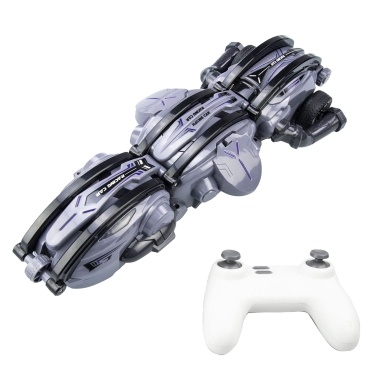 2.4GHz Remote Control Rolling Stunt Car with Lights Forward Backward Left Right Function 360° Roll Deformable Toy