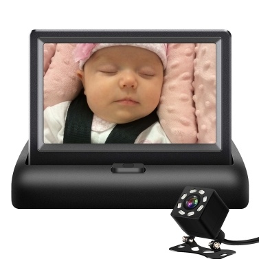 Car Baby Camera 4.3'' Car Monitor with Infrared Night Vision Plug and Play View Infant in Rear Facing Seat with Wide Crystal Clear View Easily to Observe The Baby's Every Move