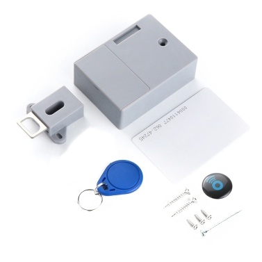 Battery IC Card Sensor Cabinet Drawer Smart Lock 1 Card 1 Key