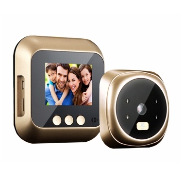 WiFi Doorbell Door Viewer Camera Door Peephole Door Camera Doorbell with Wireless Monitor Live View Available Digital Night Vision Photo Shooting Digital Door Monitoring for Home Security (without bat