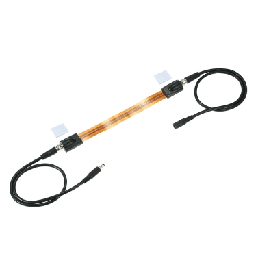 Extreme Slim Flat Power Cable Female F Connector Fits Under Doors Windows Without Drilling 26cm Long + F Male Camera Power Input/Output Adapter Cable Extension Line