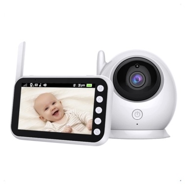 4.3inch Display Video Baby Monitor with Camera and Audio Remote Wide View Two Way Audio Talk Infrared Night Vision 8 Lullabies US 4.3 480x272 ABM100
