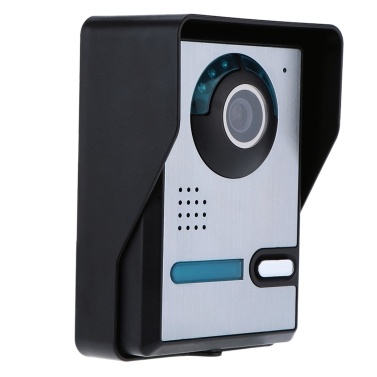 Video Doorbell Video Door Phone with 7'' Color TFT LCD Monitor Screen 5 IR LEDs 16 Music Rings Adjustable Volume Brightness for Home Office Security