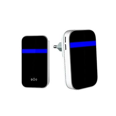 Self Powered Wireless Doorbell with LED Flash 4 Speed Adjustable Volume