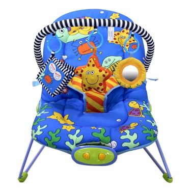 Amtoys Adjustable Baby Infant Bouncer Seat Rocker Snoothing Vibration Rocking Chair with Toy Bar Seaworld 3 Grades 51 * 78 CM
