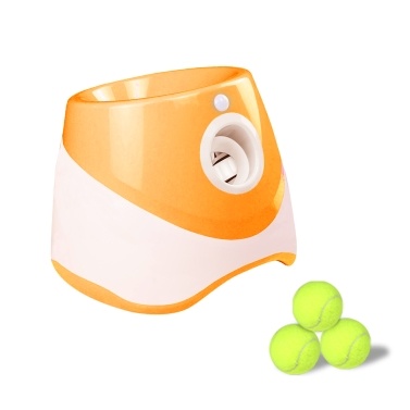 Automatic Dog Ball Thrower with 3 Balls Interactive Tennis Ball Launcher for Dogs Pet Ball Throwing Machine for Indoors/Outdoors Playing
