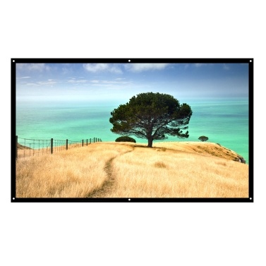 100-inch 16:9 Projector Screen Portable HD Projection Screen Foldable Wall Mounted for Home Theater Office Movies Indoors Outdoors