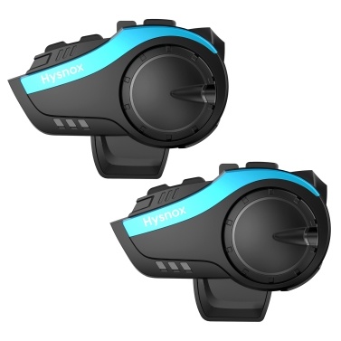 Hysnox HY-02 Motorcycle Helmet Intercom BT5.0 Hands-free Interphone Full Duplex for Six Motorcycle Riders 2000M Range IP65 Waterproof Dustproof with Microphone
